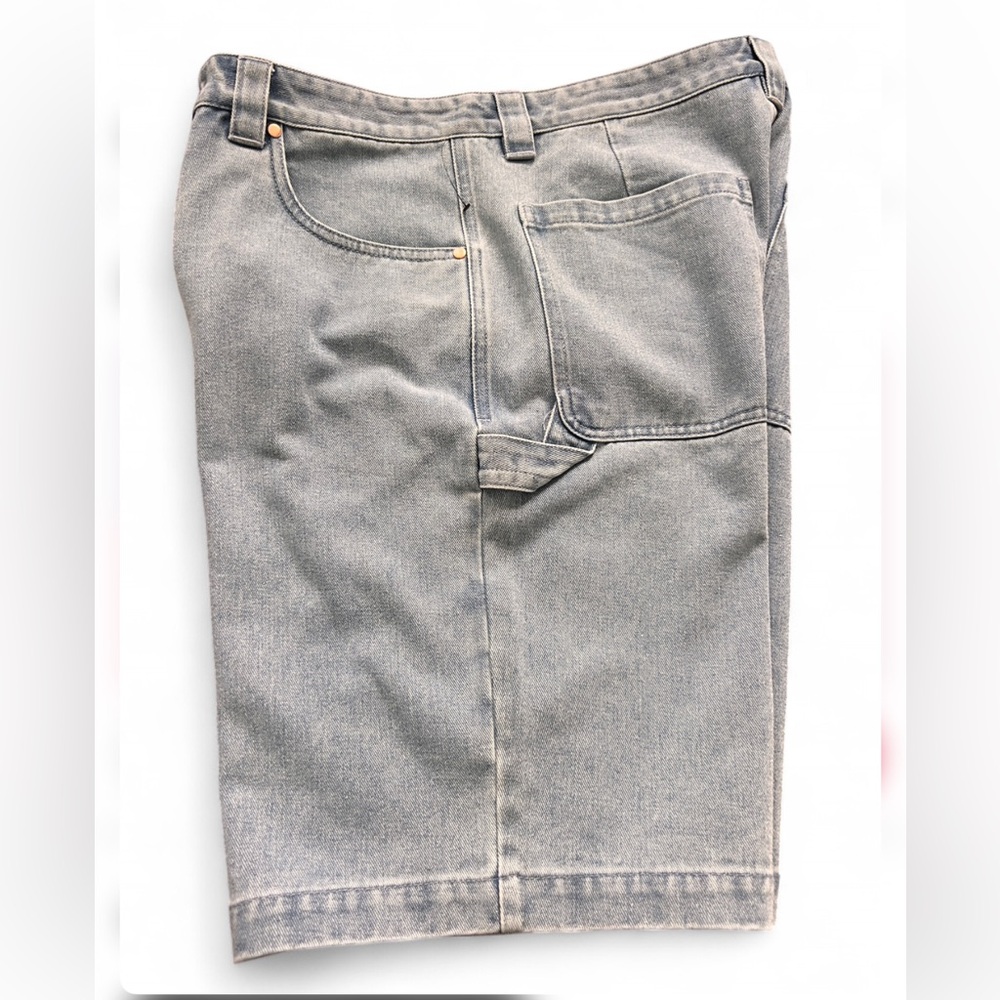VonZipper by Volcom Unisex Denim Walkshorts Size 32 Light Wash Skater Jorts NWT